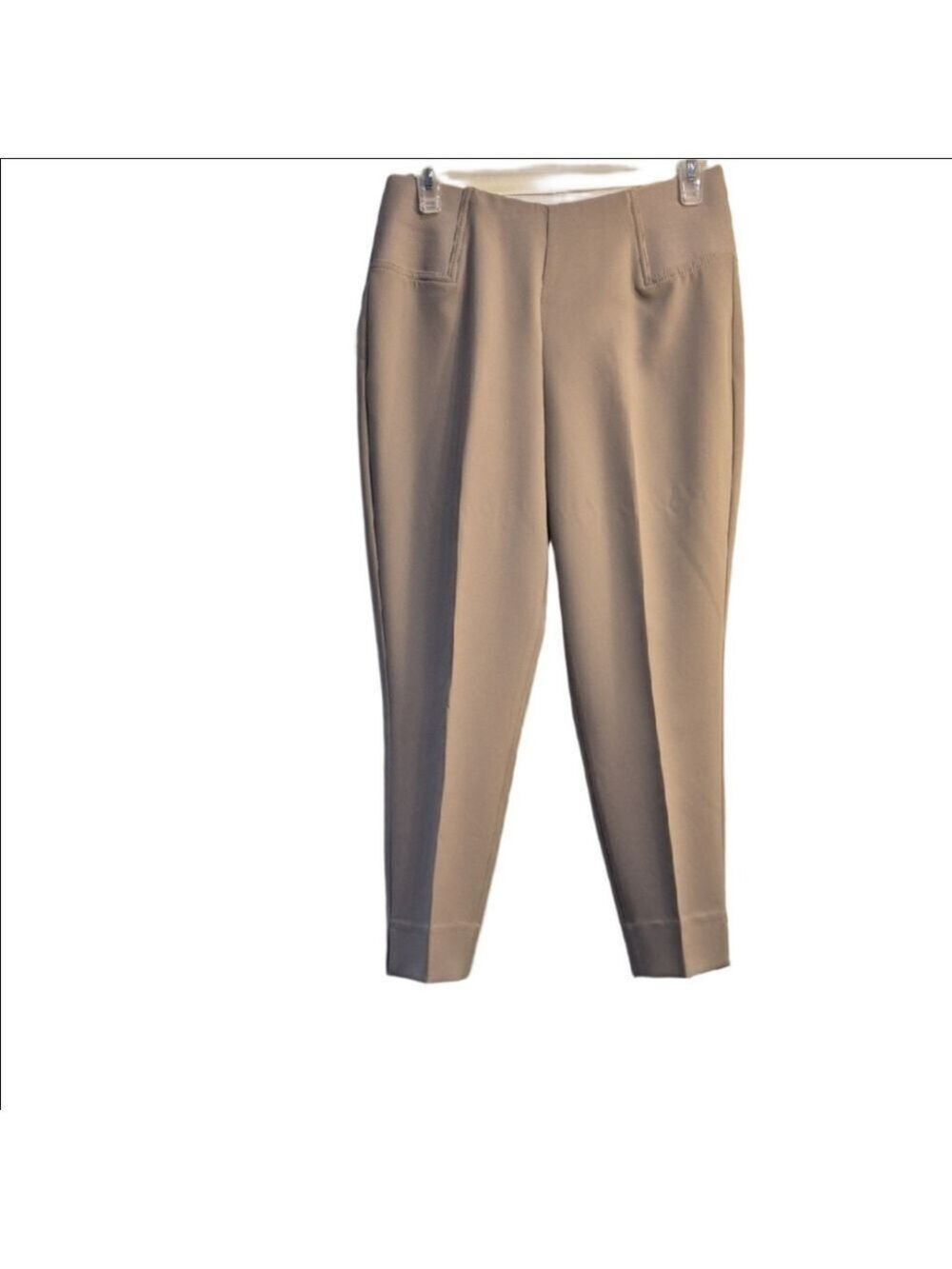 TanJay Petite Light Beige Cropped Dress Pants